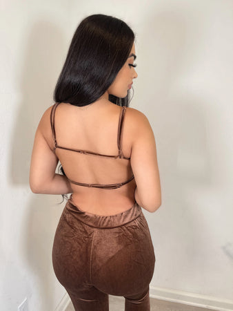 Feeling brown two piece set (brown)