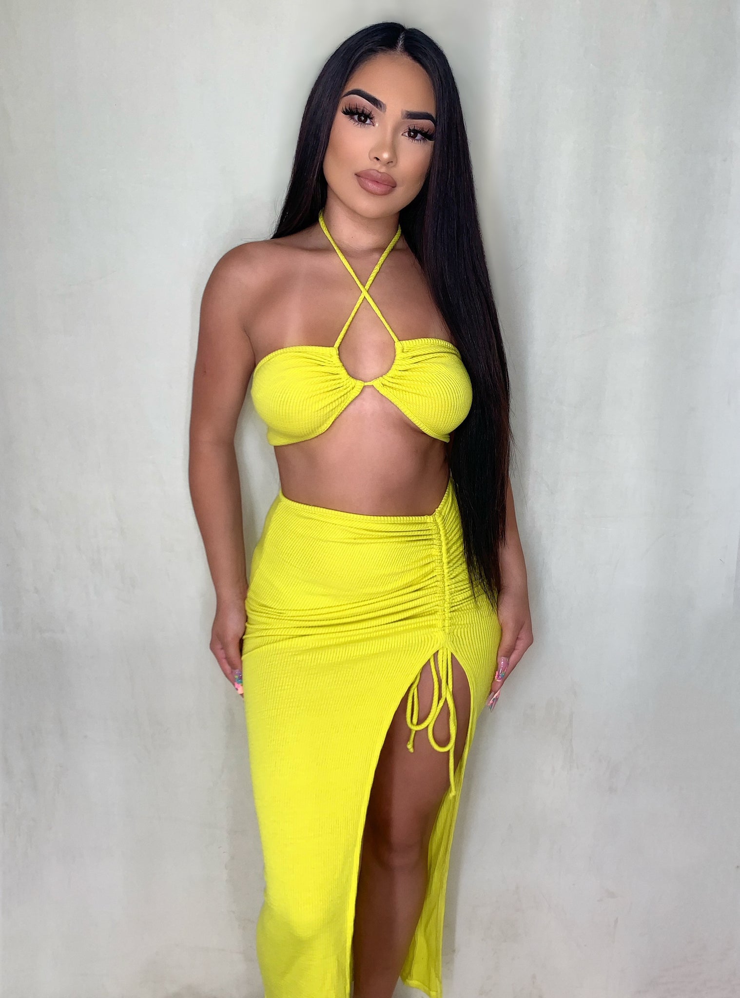 Kinzy two piece set (lime)1414