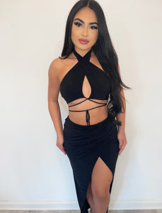 Raviana two piece set (black) 8187