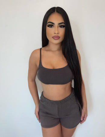 Moody lounge cozy two piece set (charcoal)