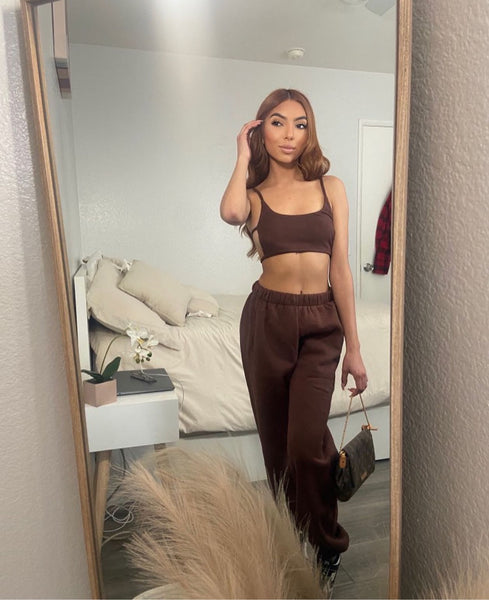 Mood two piece set (brown) -0002