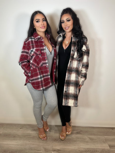 raq-c long sleeve flannel 7668( BROWN COMBO)