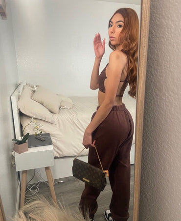 Mood two piece set (brown) -0002