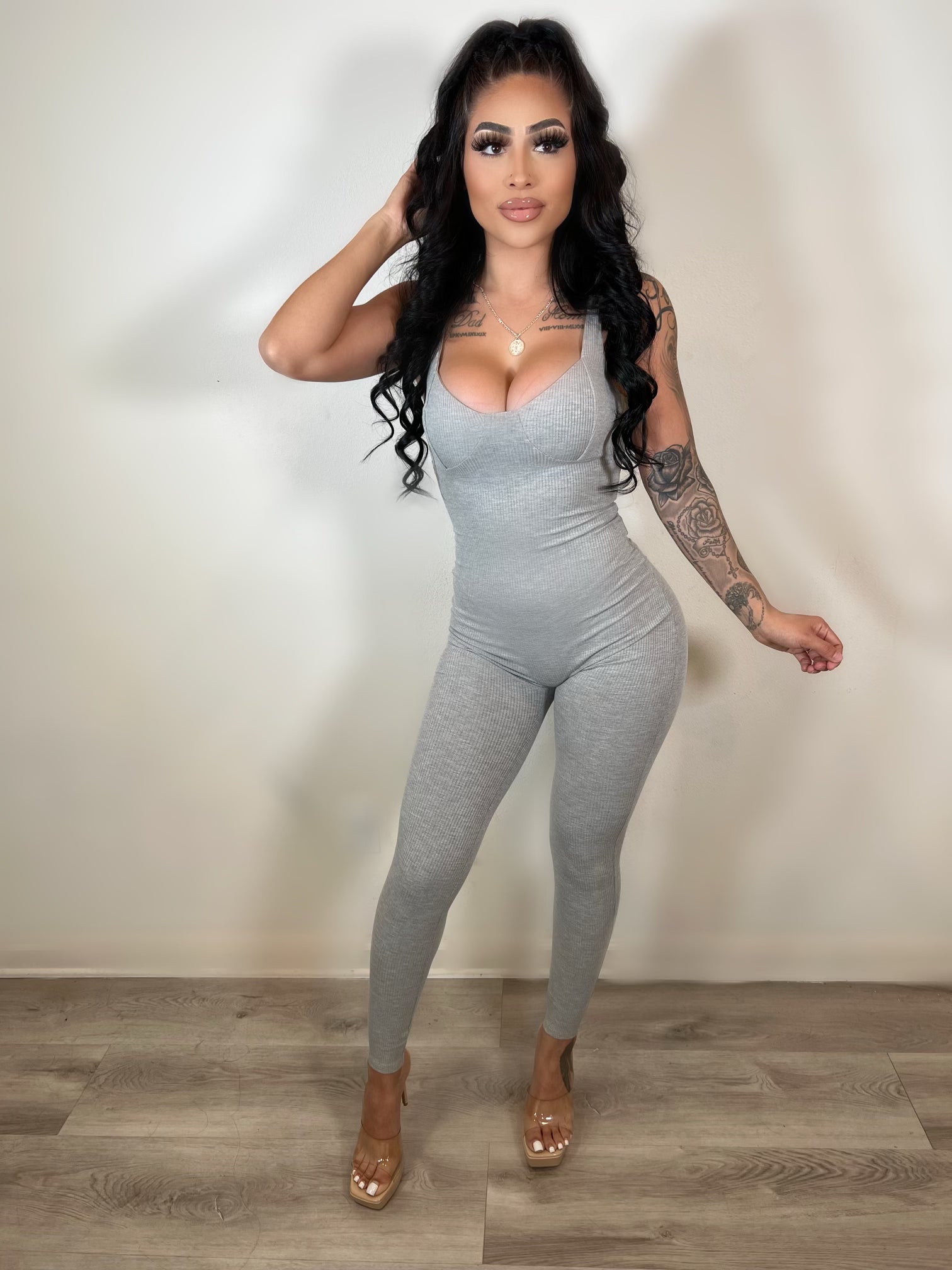 Contour jumpsuit (grey)2376