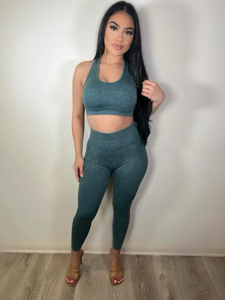 Kylie workout set (hunter green)