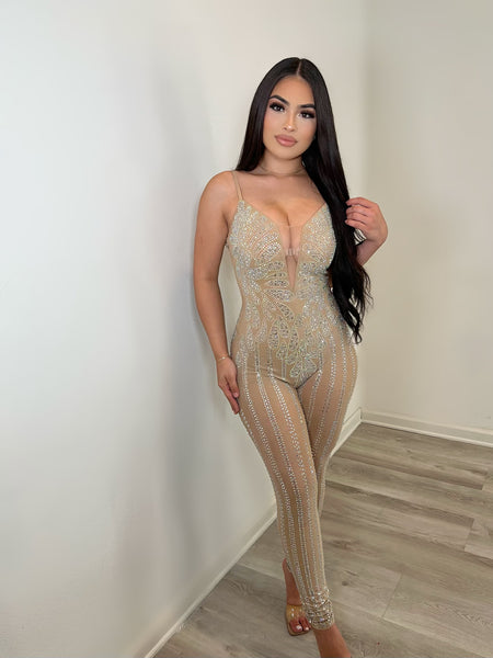 Kim k jumpsuit (nude)23508