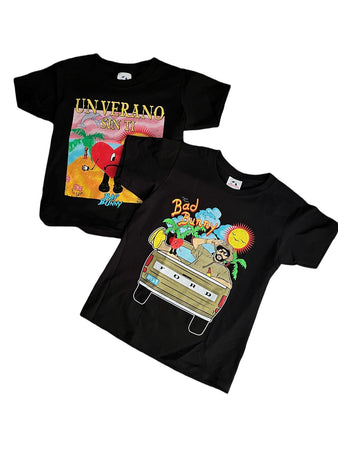 Bad bunny tees (kid size )