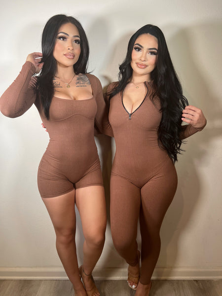 Amy romper  (brown) 2417