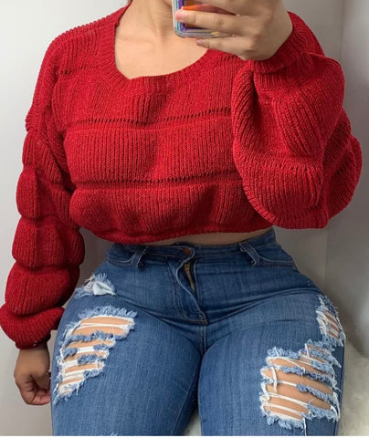 Crunchi sweater red
