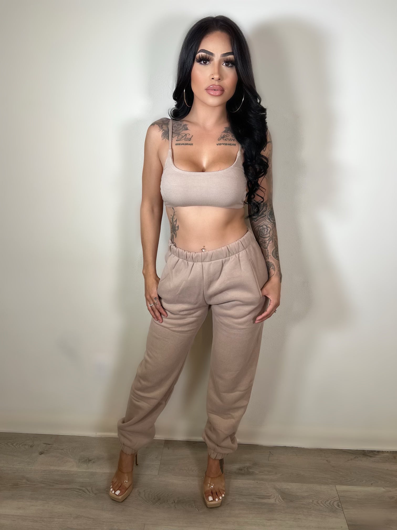 Mood two piece set (taupe) -0002