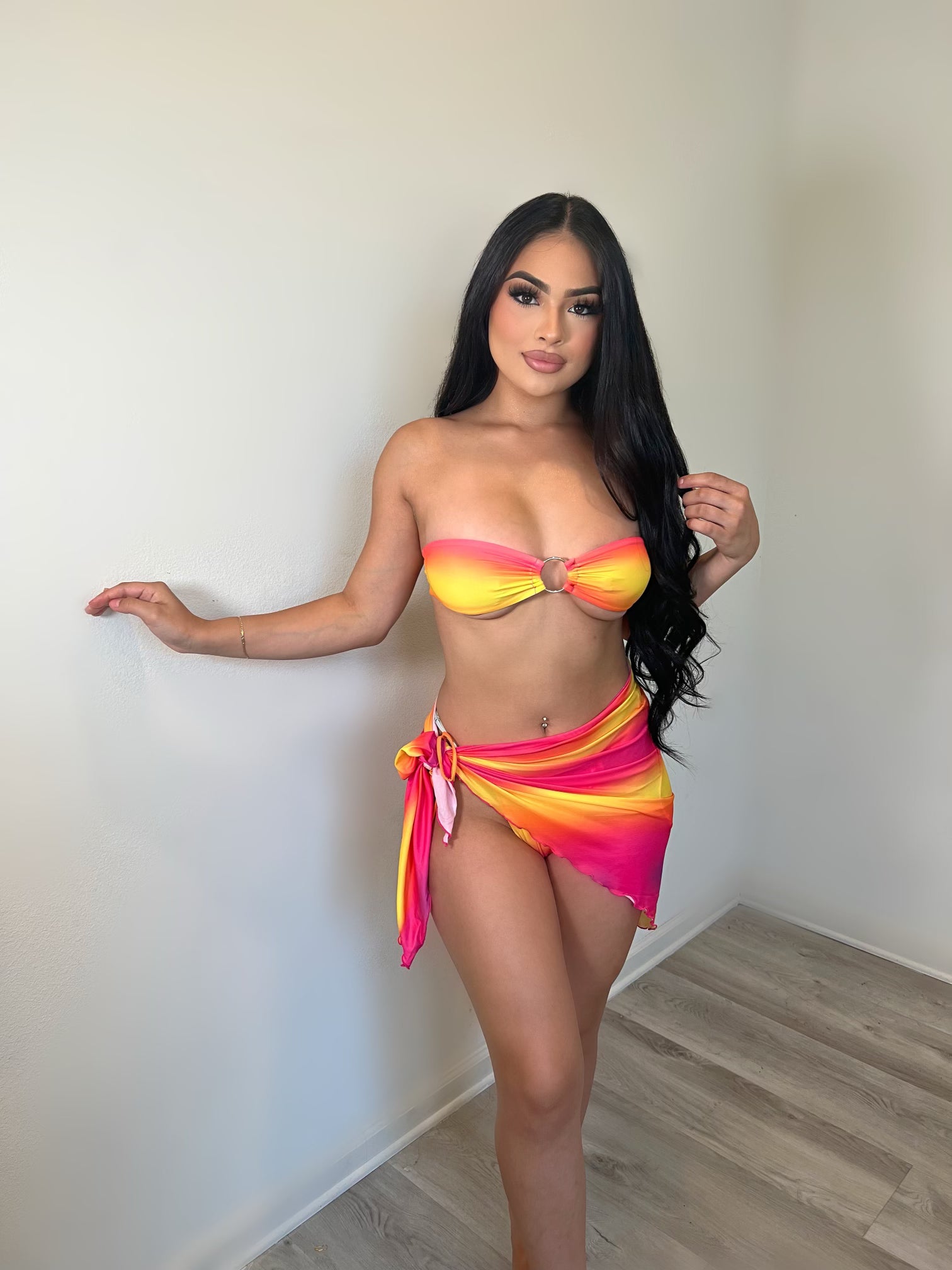 Sunset 3 piece bikini set 27818