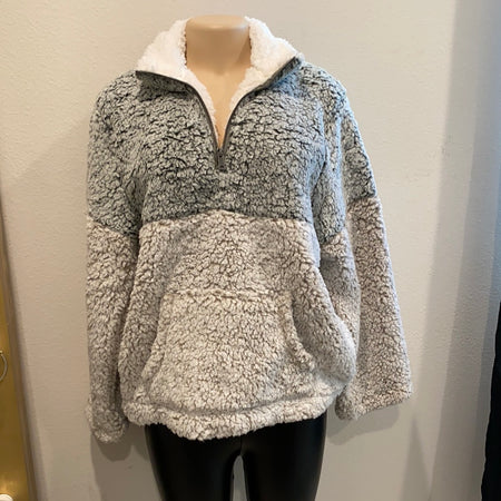 Fluffy olive-nude sweater (plus size)