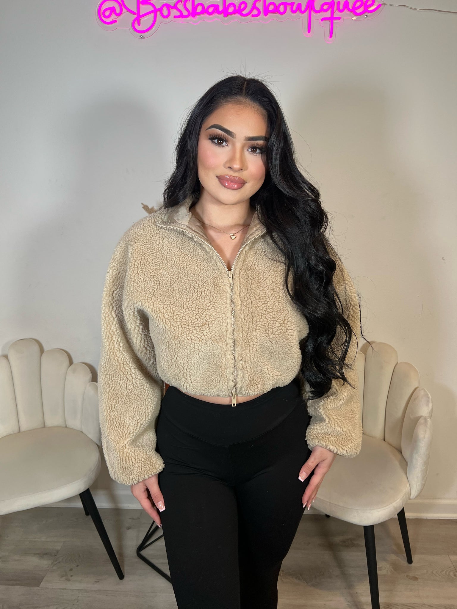 Mocha teddy jacket 1639