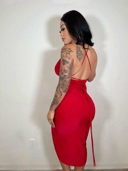 Jane classy dress (red)9221